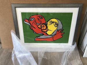 Karel Appel - Green Kiss - hand gesigneerd - Nr 84 van 100 kopen? Bied vanaf 1100!
