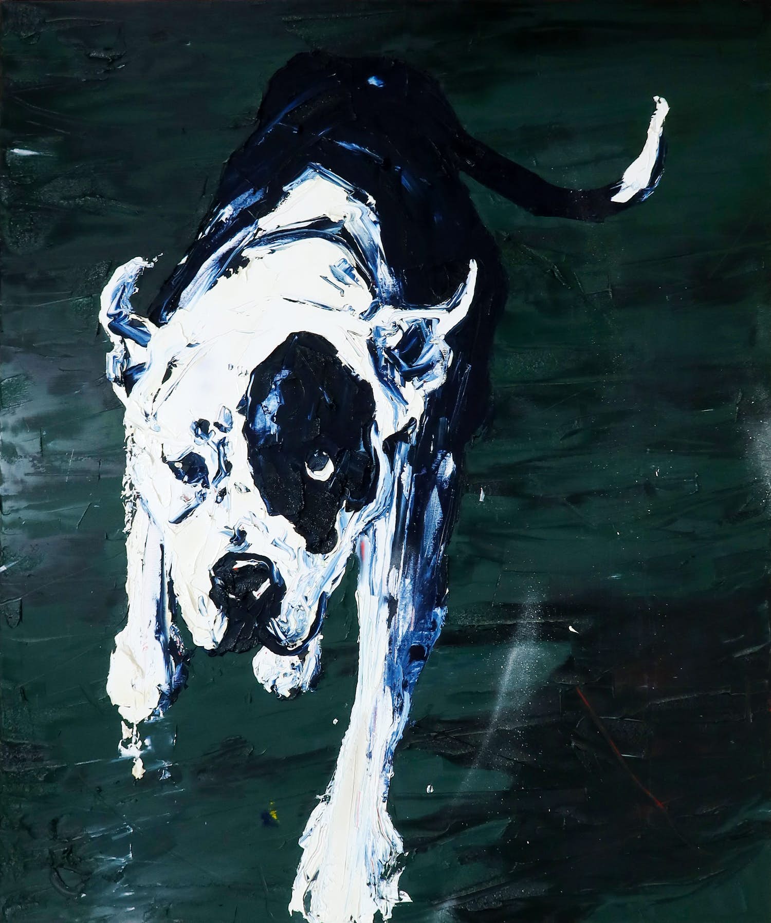Simon Schrikker - Olieverf op doek, Hond (Zeer groot) verkocht voor € 1087!