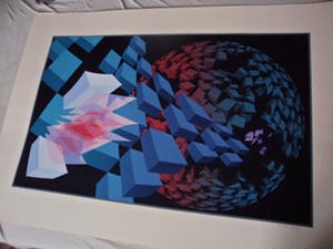 Hans Klaui - Mooi geometrische zeefdruk van Hans Klaui, kopen? Bied vanaf 40!