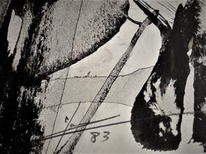 Niet of onleesbaar gesigneerd - Intrigerend abstract-figuratief OostIndInkt Aquarel - gesigneerd 1983 kopen? Bied vanaf 1!