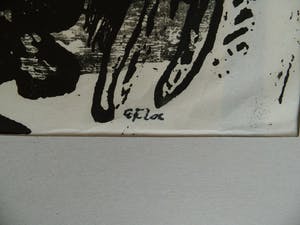 Eduard Flor - hout-linosnede , Abstract kopen? Bied vanaf 65!