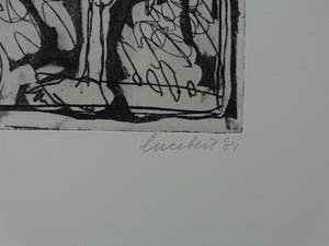 Lucebert - EROTISCHE FIGURATIE / ZW-W ETS / 65x50cm / SIG / 1981 kopen? Bied vanaf 145!