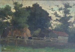 Herman Wolbers - C5109-1, Koeien bij de boerderij kopen? Bied vanaf 150!