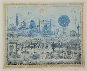 Arnold Gross - Ets en aquatint, Luchtballon - Ingelijst kopen? Bied vanaf 300!