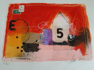 Theo Koster - Zeefdruk, collage 5 kopen? Bied vanaf 35!