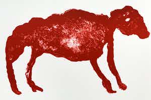 Armando - kleurenlitho | 'Das Tier' | 1999 verkocht voor € 200!