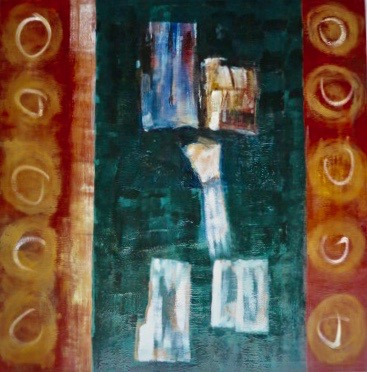 Niet of onleesbaar gesigneerd - Moving between the pattern - 3D - Gesigneerd A. Lesmour (?) verkocht voor € 1!