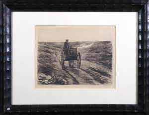Max Liebermann - Ets, Karre in den Dünen verkocht voor € 100!