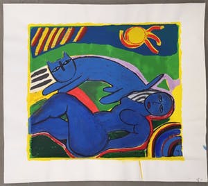 Corneille - Terragravure op doek, Cats in Love kopen? Bied vanaf 10!