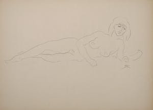 Jan Sluijters (jr.) - Tekening, Liggend naakt kopen? Bied vanaf 1!