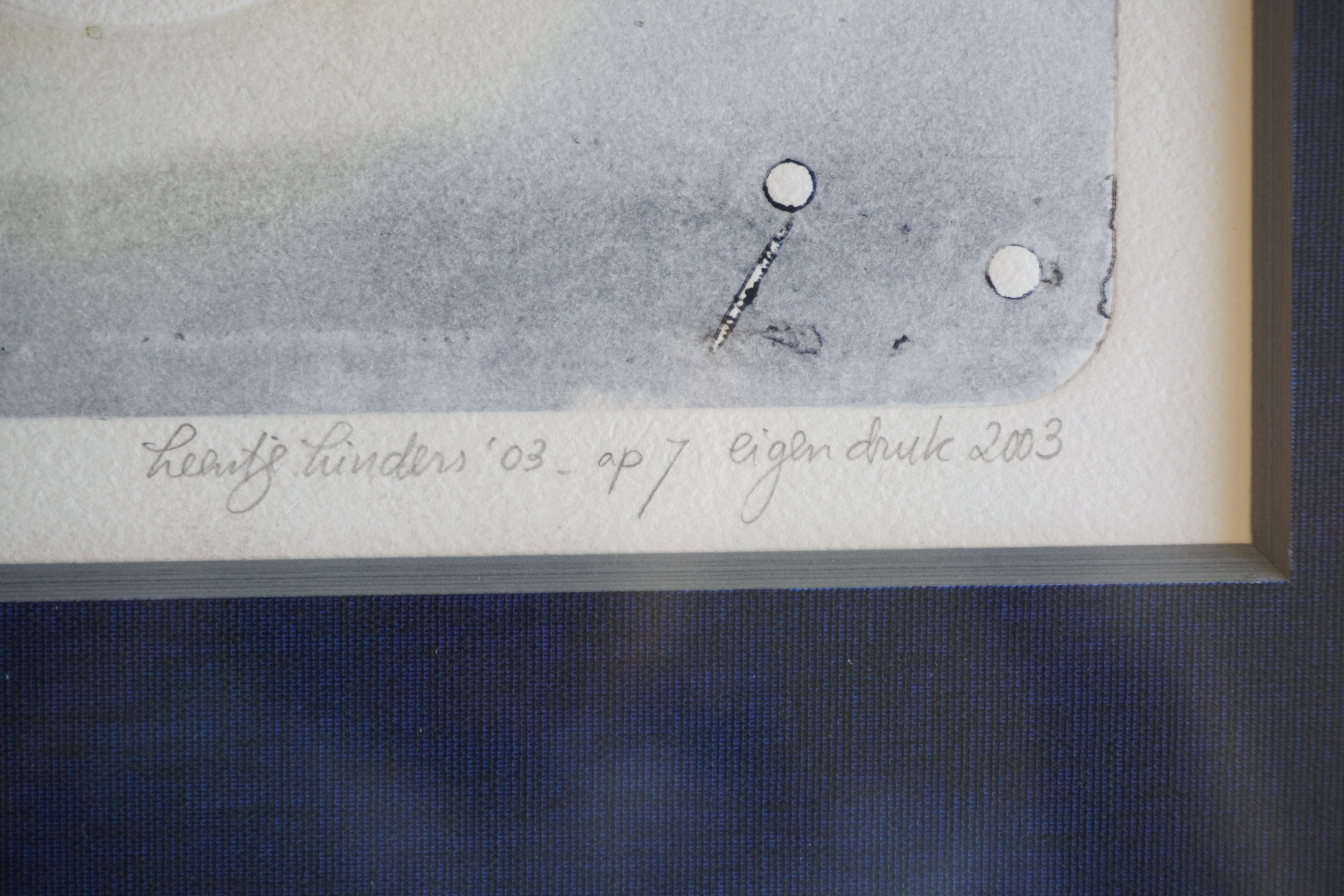 Leentje Linders - Ets - F-16 nachtvlucht - 2003 - 2 werken kopen? Bied vanaf 100!