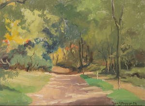 Jan Stapper - Olieverf op paneel, Bospad kopen? Bied vanaf 70!