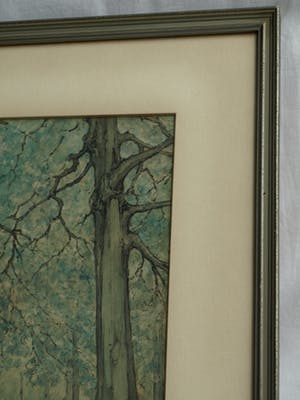 Heertje van Doornik - Aquarel, “Bos” - gesigneerd & ingelijst – ca 1920 kopen? Bied vanaf 50!