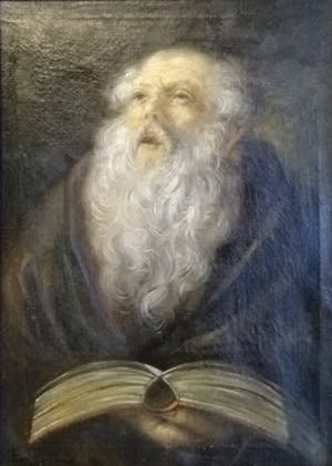 Niet of onleesbaar gesigneerd - Hollandse School 19e eeuw - Oude monnik met bijbel kopen? Bied vanaf 1!