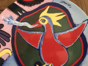 Corneille - Corneille -Vuurvogel- Het originele keramische bord. kopen? Bied vanaf 1!