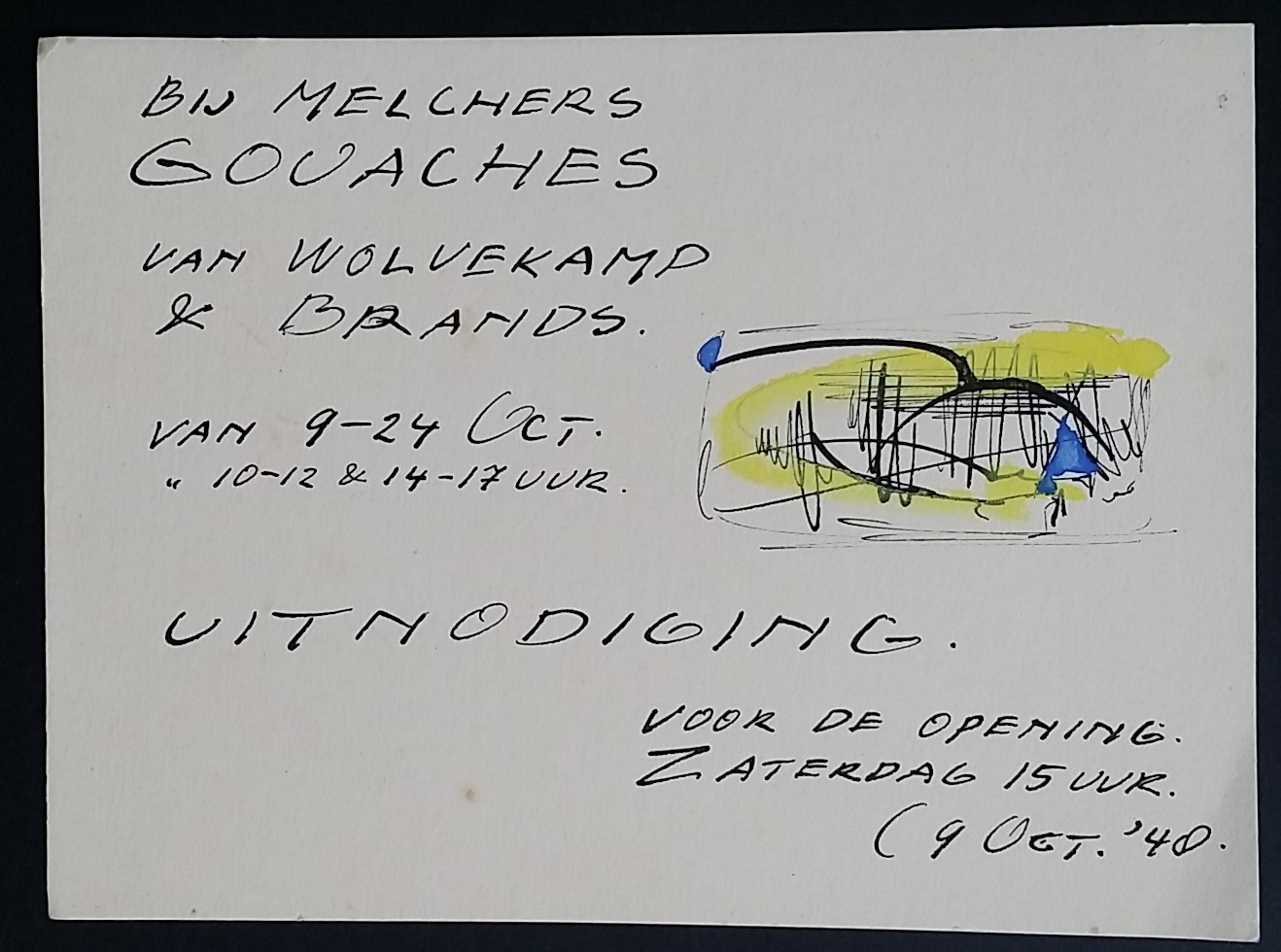 Eugene Brands - Originele 1948 aquarel op papier  kopen? Bied vanaf 200!