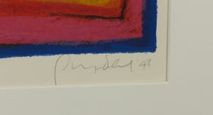 Geert Vrijdag - Zeefdruk, De machine uitgevlogen - Ingelijst (Groot) kopen? Bied vanaf 70!