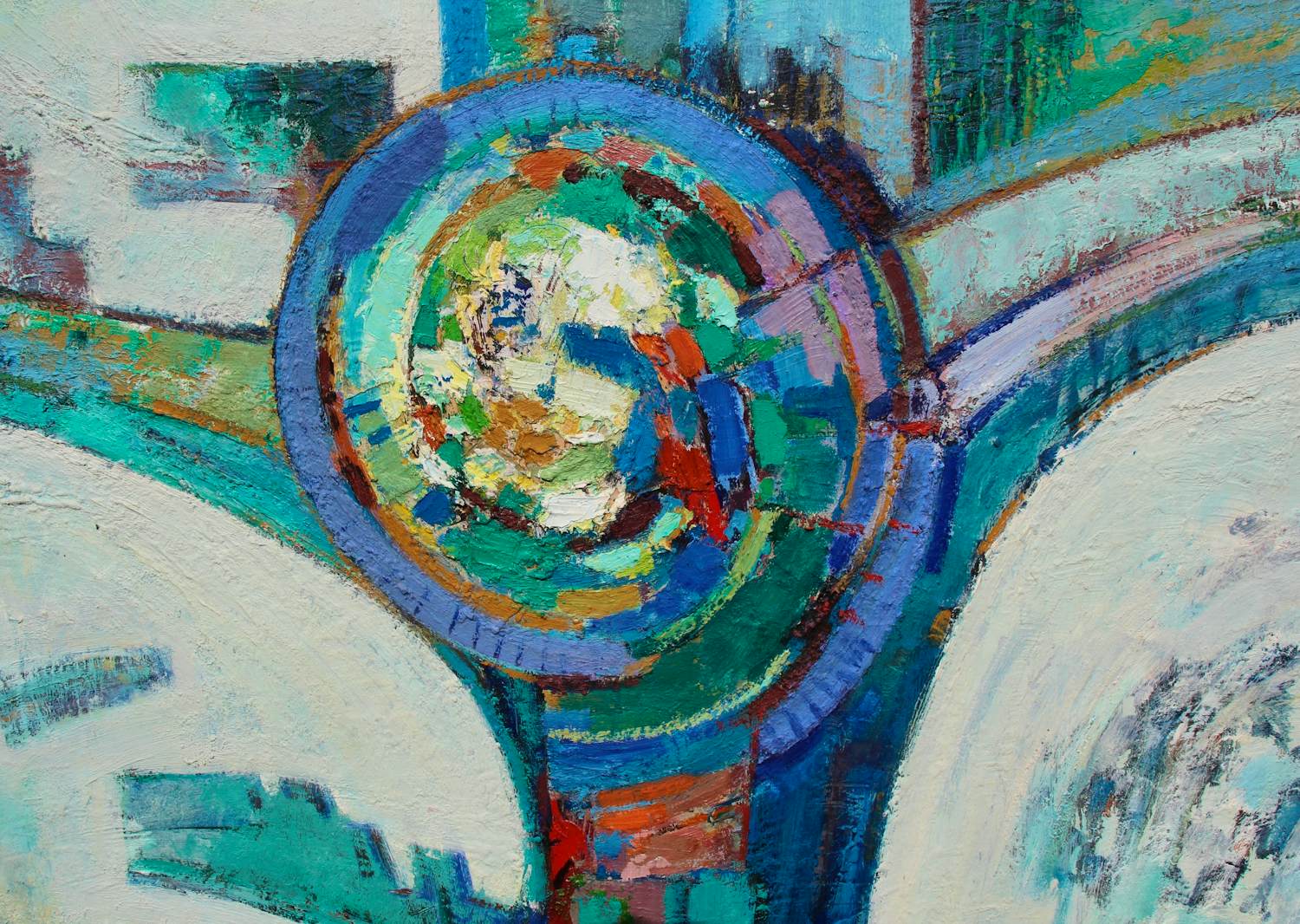 Buy Rien Goené - Ingelijste olieverf op paneel: abstracte voorstelling? Bid from 995!