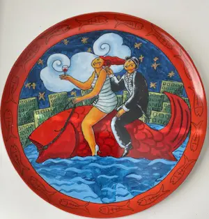 Jacques Tange - 2 grote design borden "Name Artwork" kopen? Bied vanaf 48!