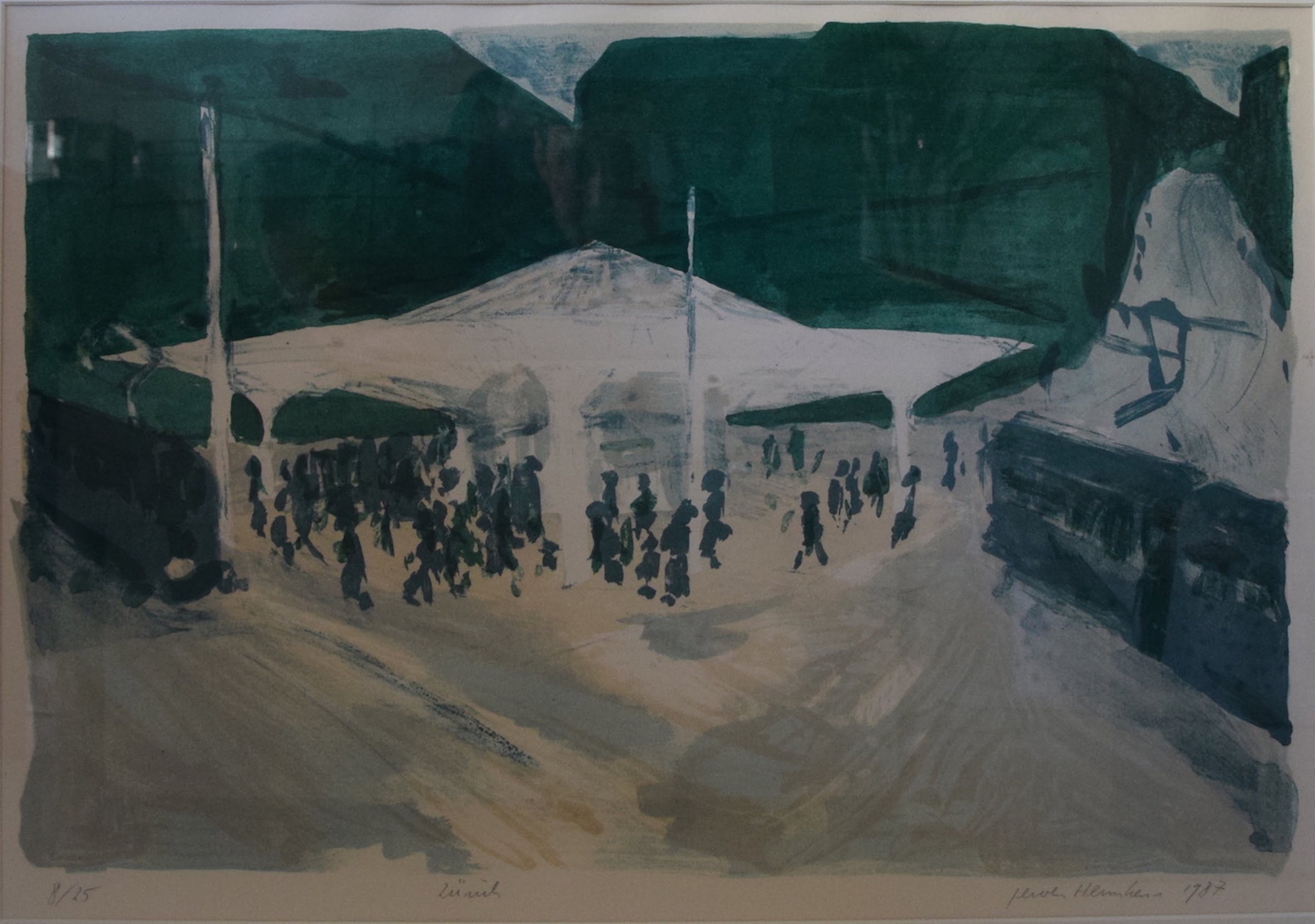 Jeroen Hermkens - Zurich - Litho - Ingelijst kopen? Bied vanaf 1!