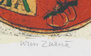 Wim Zurne - Zeefdruk, Vogelnestje - Ingelijst kopen? Bied vanaf 35!