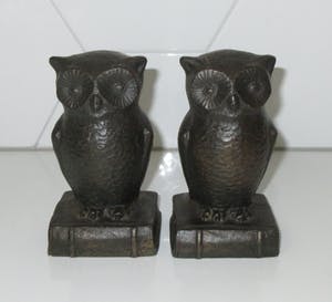 Niet of onleesbaar gesigneerd - Stel uilen boekensteunen in art deco stijl kopen? Bied vanaf 10!