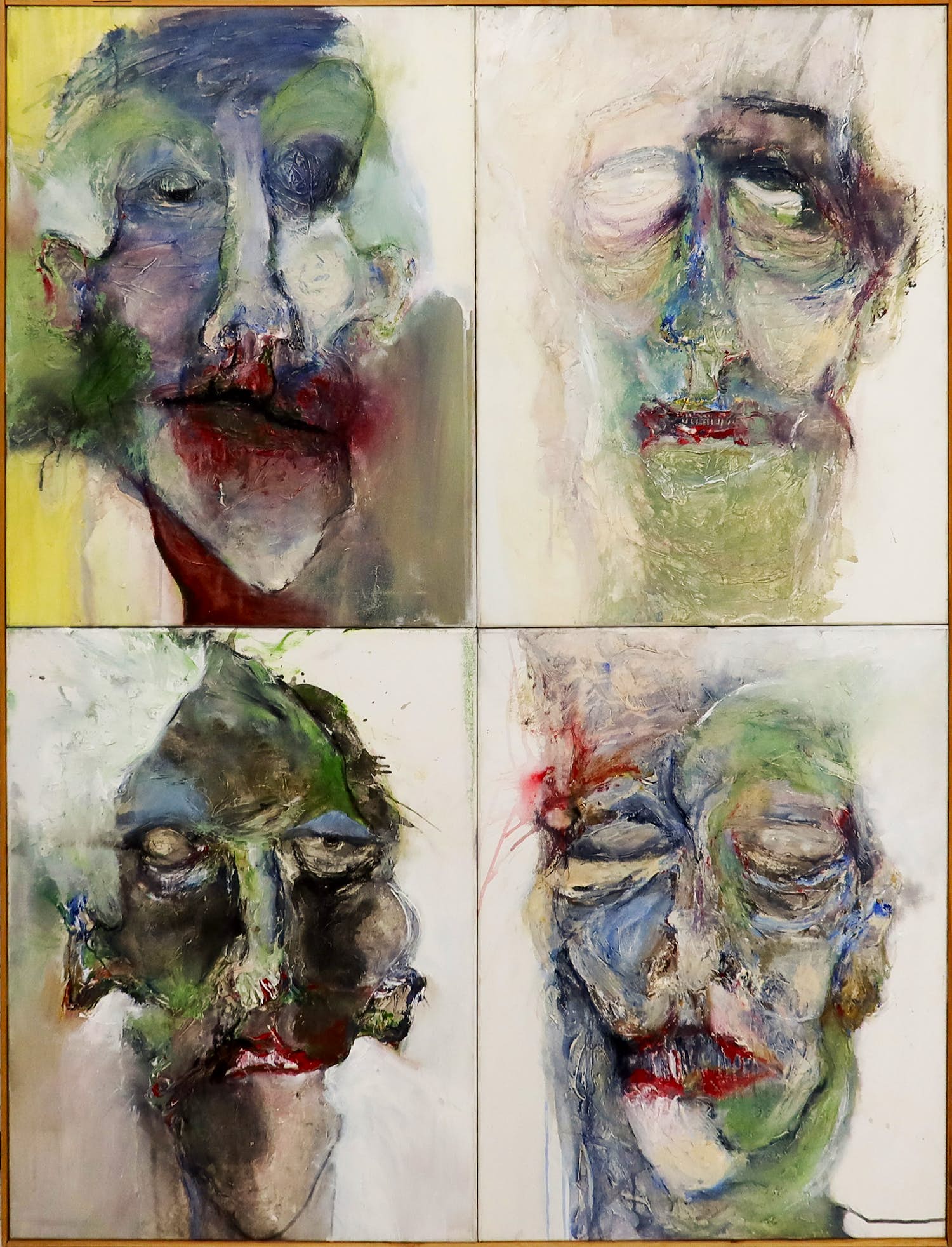 Jacquem - Olieverf op doek, Vier portretten - Ingelijst (Zeer groot) verkocht voor € 150!