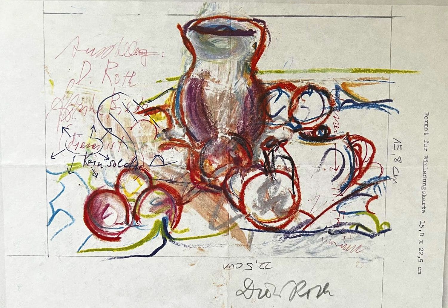 Dieter Roth - Einladungskarte verkocht voor € 145!