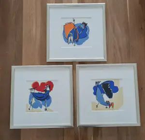 Paul Elshout - Elshout, Paul | Zeefdrukken Vogel I+II+III lijstafmetingen 39,5 x 39,5 cm kopen? Bied vanaf 100!