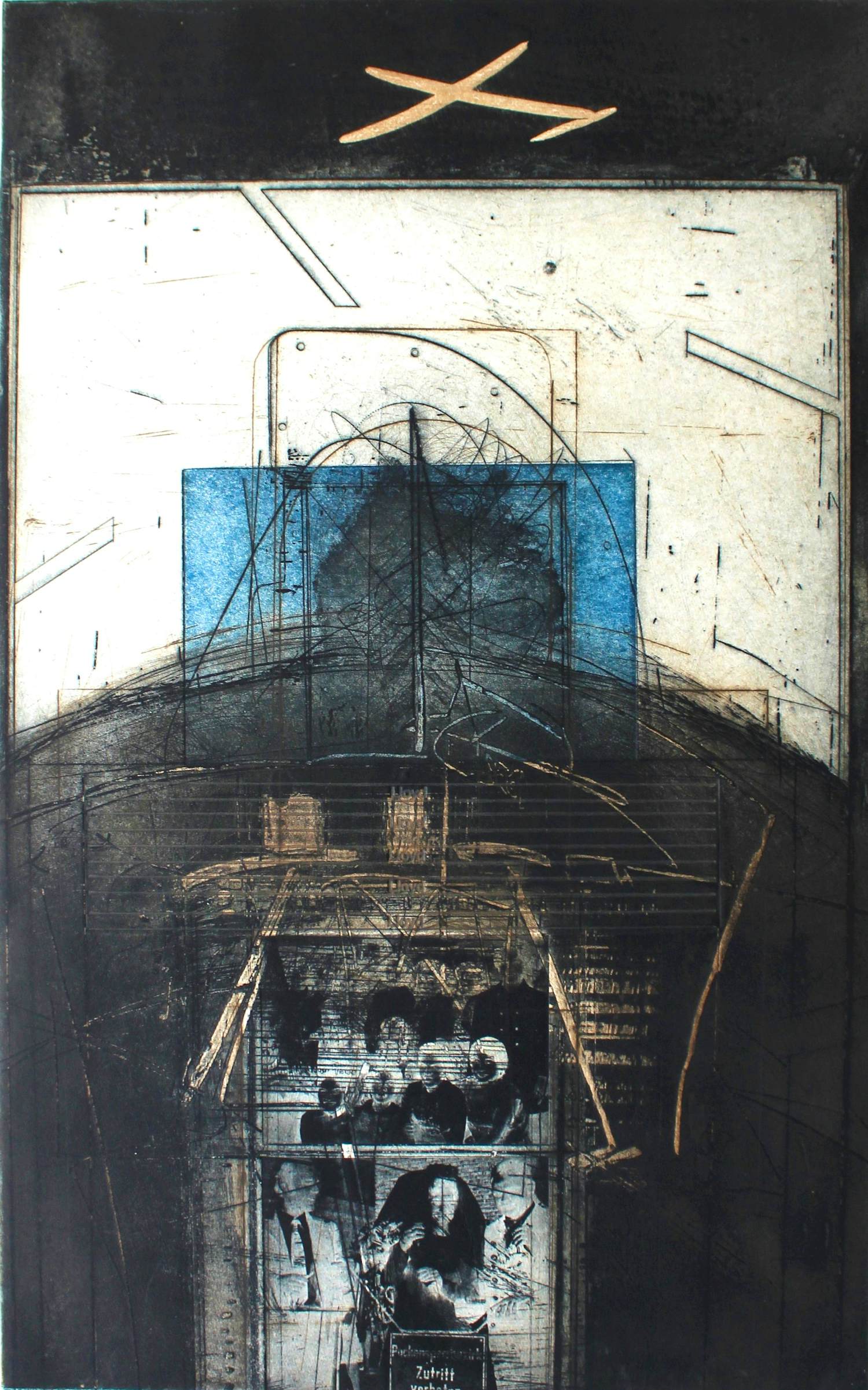 Karl Fred Dahmen - „Zutritt verboten" - Radierung - Auflage von 75 - signiert - (100 x 65 cm) kopen? Bied vanaf 199!