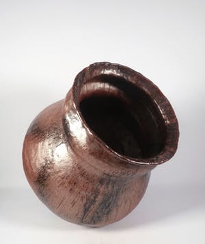 Peter von Hartsvelt Müller - Aardewerk, Bronskleurige bolle vaas (Groot) kopen? Bied vanaf 40!