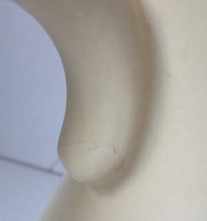 Potterie De Driehoek - Pastel gele melkkan met blauwe polka dots kopen? Bied vanaf 10!