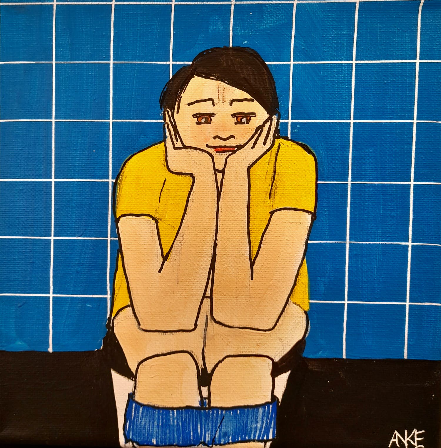 Anke Peddemors - WC blauw man kopen? Bied vanaf 22!