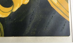 Dianne Bakker - Lelie I (E.A.) | Houtsnede in bijpassende lijst kopen? Bied vanaf 1!