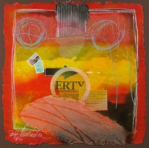 Theo Koster - Zeefdruk en collage, Love escape - Ingelijst kopen? Bied vanaf 1!