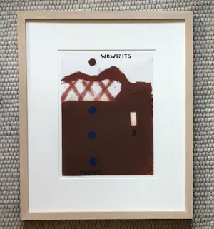 Reinier Lucassen - ‘Wowipits’ - gemengde techniek op papier - 1986 kopen? Bied vanaf 375!
