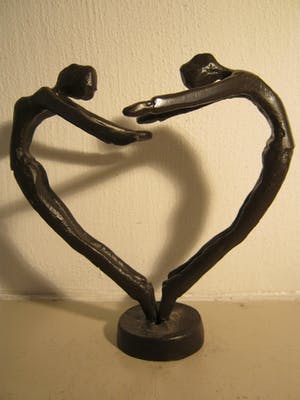 Brons (Onbekend) - elegant sculptuur - "Hart voor Elkaar" kopen? Bied vanaf 50!