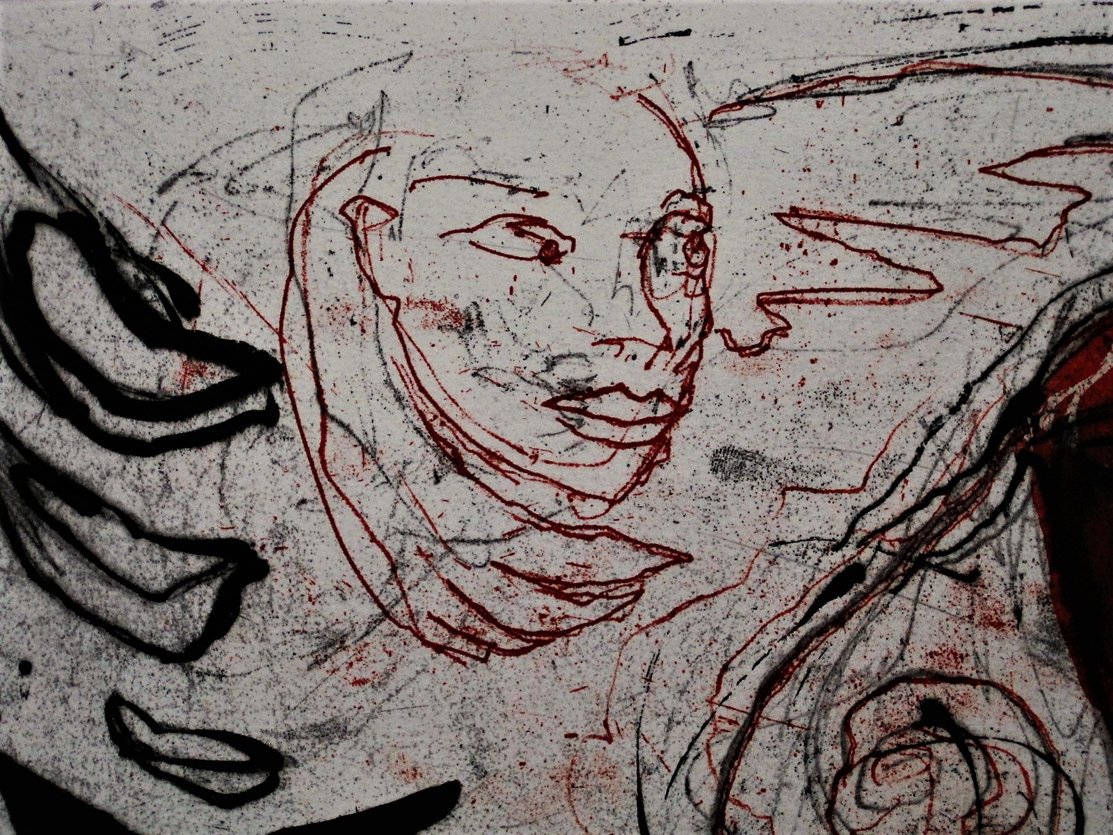 Amanda Faulkner - Intrigerende Grafiek "self regard 1993" gesigneerd kopen? Bied vanaf 1!