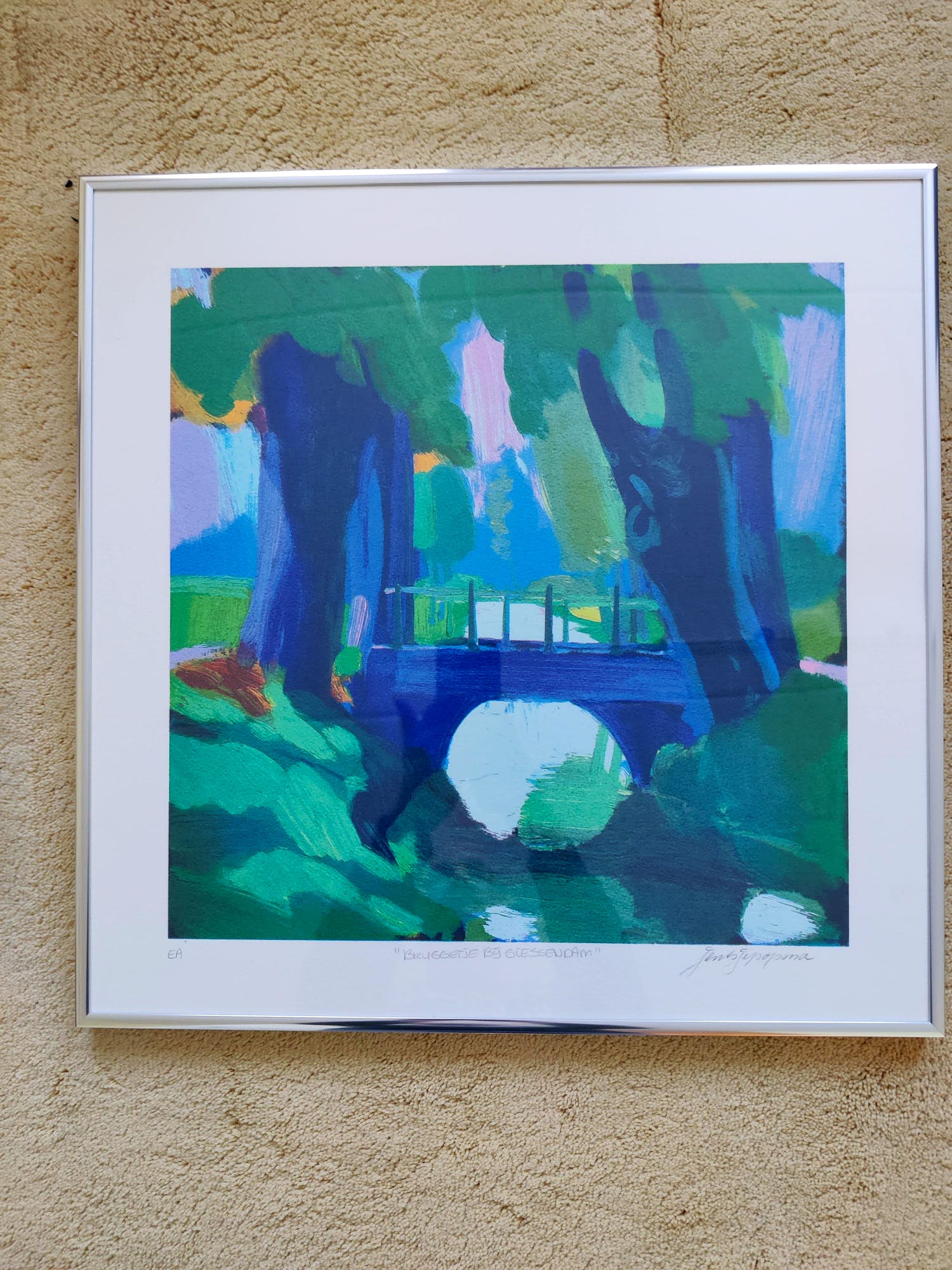 Jentsje Popma - Bruggetje bij Giessendam verkocht voor € 75!