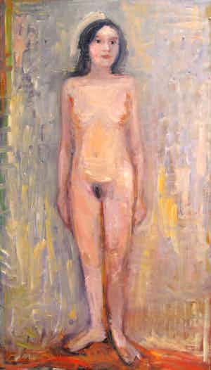 Theo van der Steen - Staand naakt verkocht voor € 150!