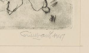 Cor de Wolff - Droge naald op papier, Monsters kopen? Bied vanaf 1!