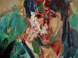 Norbert Olthuis - Krachtig impressionistisch Acrylverf - portret van Hannie P - gesigneerd kopen? Bied vanaf 20!