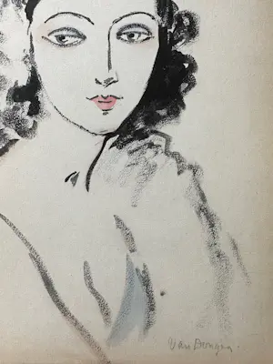 Kees van Dongen - Pochoir - Portrait de femme kopen? Bied vanaf 875!