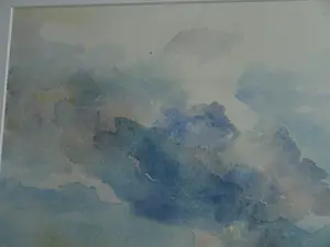 Niet of onleesbaar gesigneerd - Ingelijste aquarel , Wolkenlucht - 1978 kopen? Bied vanaf 1!