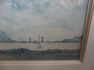 Poppe Damave - Aquarel, haven gezicht. kopen? Bied vanaf 50!