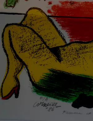 AcheterCorneille - Ingelijste litho: 'Femme et oiseau'- 1986? Enchérissez de 299!