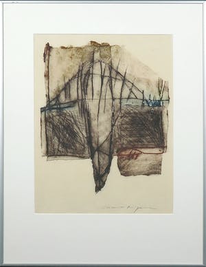 Niet of onleesbaar gesigneerd - Kleurenets, Zonder titel - Ingelijst kopen? Bied vanaf 10!