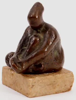 Theo van de Vathorst - Bronzen sculptuur: Zittend naakt kopen? Bied vanaf 275!