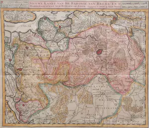 Isaac Tirion - Brabant, Breda, ''Nieuwe Kaart van de Baronie van Breda..'' - Oude Gravure 1741 kaufen? Bieten Sie von 105!