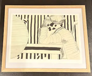 Roger Raveel - Offset “dubbende man” kopen? Bied vanaf 275!